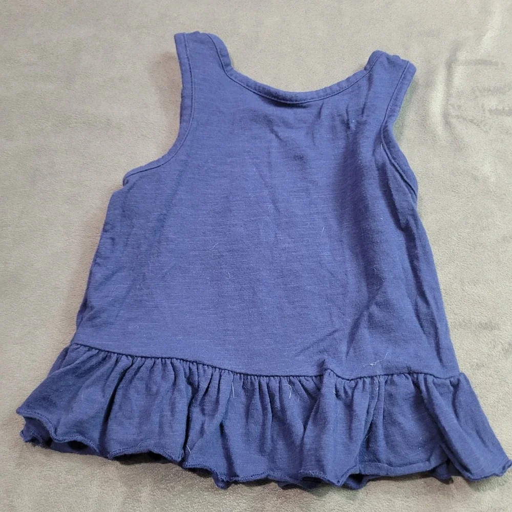 Cat & Jack Baby Girls‎ Navy Blue Firefly Jar Peplum Tank Top 18M 031039394